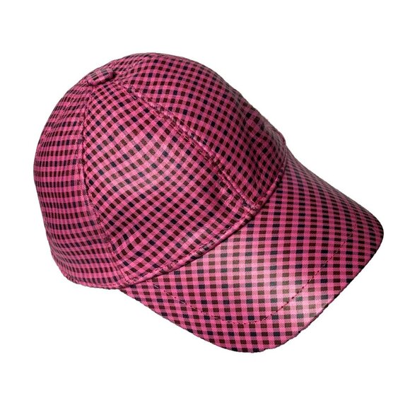 Pink Leather Baseball Cap |Genuine Lambskin Leather Hat Sports Visor Adjustab… - Picture 4 of 7